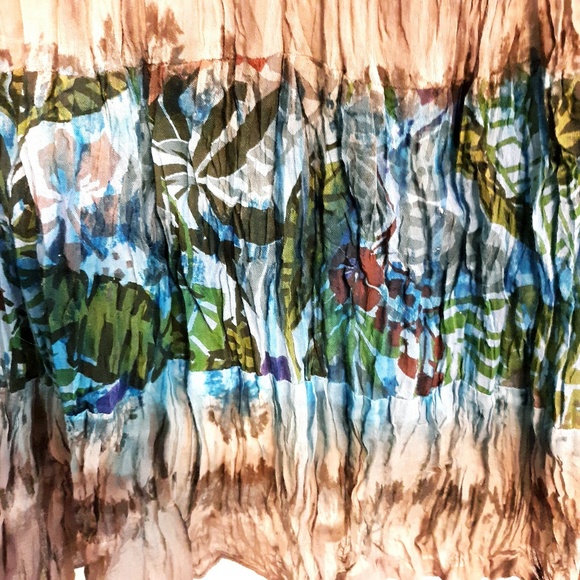 BATIK TIE-DYED HIPPIE BOHO ETHNIC PEASANT SKIRT - Picture 3 of 3